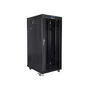 FLOOR-STANDING RACK CABINET 19  27U 800X1200 BLACK LCD GLASS DOOR LANBERG (FLAT PACK)