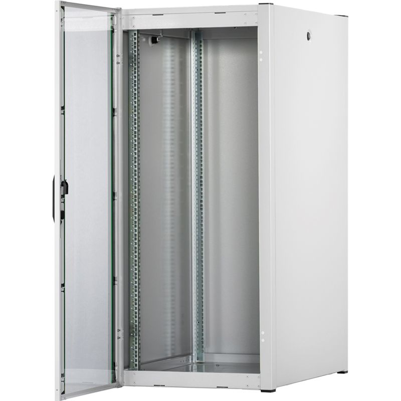 Floor-standing network cabinet Hyper Pro 19  42U rack 600x800  door front glass  grey  1000kg