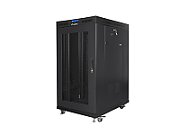 FLOOR-STANDING RACK CABINET 19  22U 800X1000 BLACK PERFORATED LCD DOOR LANBERG (FLAT PACK) V2