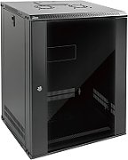 19  12U Rack 600x600 Wall Hung Network Cabinet  Door Glass  Grey  Split  Folded  60kg