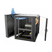 Wall-mounted network cabinet 19  6U rack 600x550  door pane  gray  split  folded  60kg