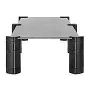 Dual Monitor Stand - Double Maclean  max. 20kg  tempered glass  (1029x285x127mm)  MC-936