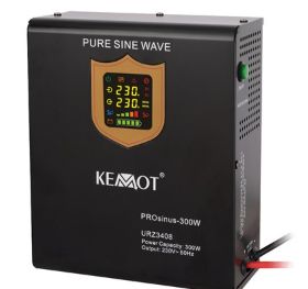Wall-mounted emergency power supply KEMOT PROsinus-500 converter with pure sine wave and charging function 12V 230V 500VA/300W