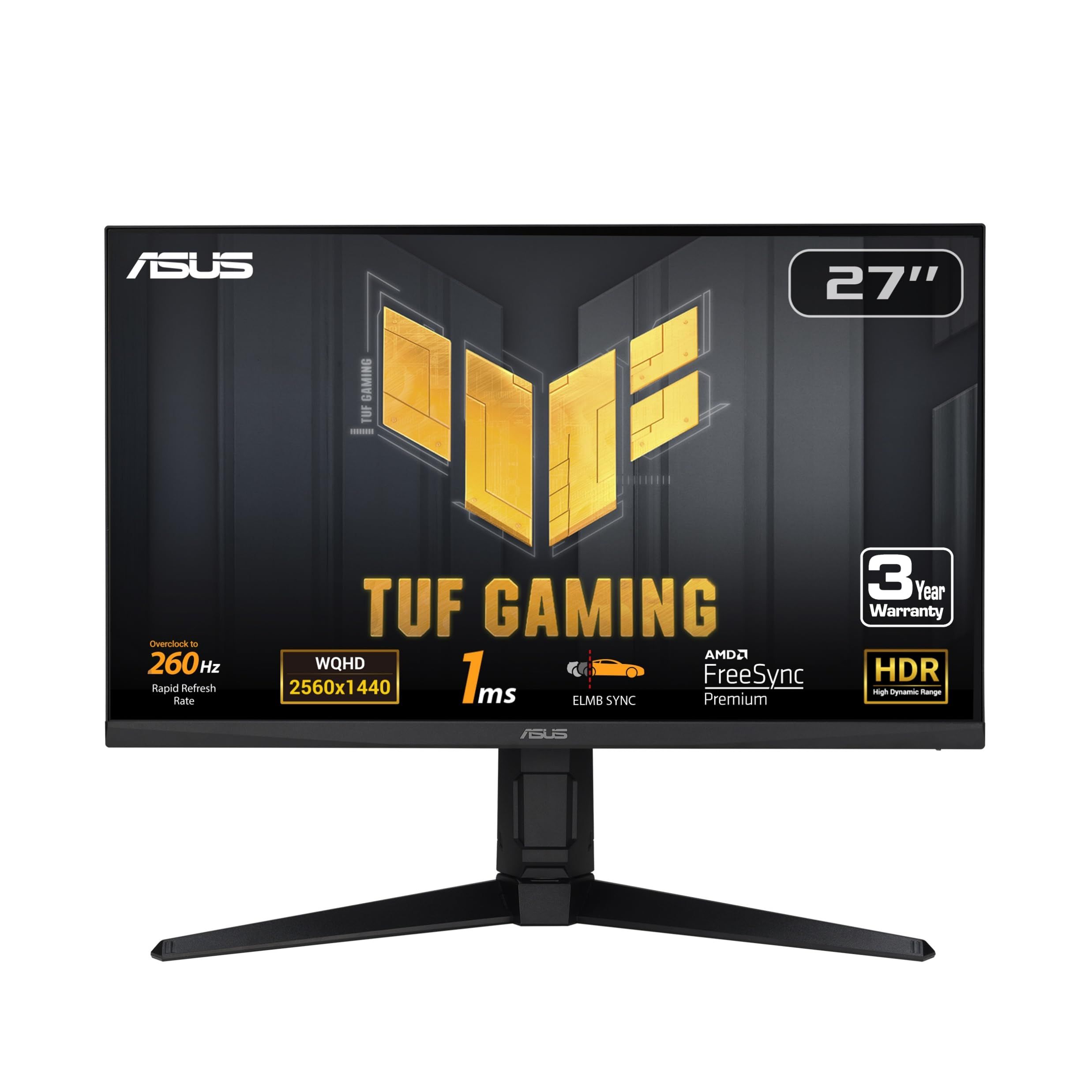 Monitor 27 inch LED ASUS TUF VG27AQML1A 2560 x 1080 pixeli, 260 Hz, 1 ms, Negru