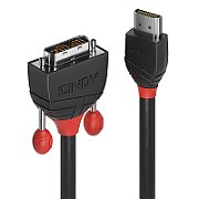Cablu Lindy HDMI to DVI-D Cable, lungime 5m, rezolutie maxima 1920x1200@ 60Hz, latime de banda suportata 4.95 Gbps, negru
