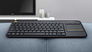 WIRELESS TOUCH KEYBOARD K400+/DARK - UK - 2.4GHZ INTNL