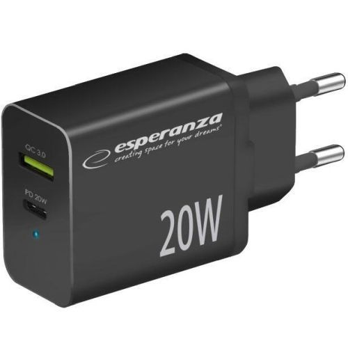 Esperanza EZC105K mains charger 20W Black