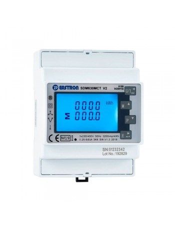 Solplanet Accessories // 3 Phase Energy Meter for Solplanet Inverters / Eastron SDM630-MCT / Semi-Indirect Measurement Using Current Transformers (Not Included) / 2 Years Warranty
