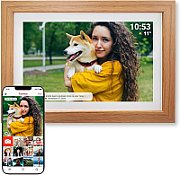 Denver photo frame with FRAMEO 10.1  16GB light wood