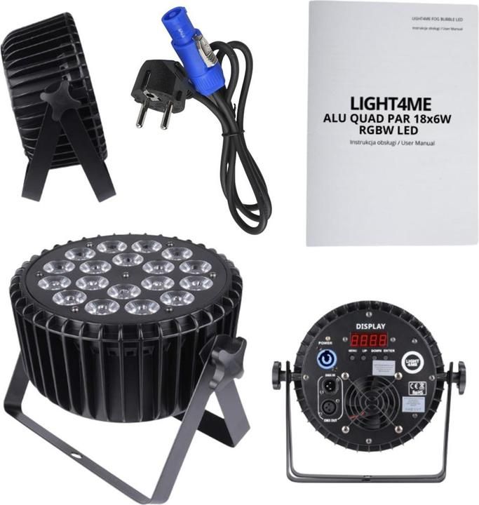 LIGHT4ME ALU QUAD PAR 18x6W RGBW Stage Spotlight