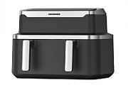 Friteuza dubla cu aer cald Heinner HAF-DDB9BK26, putere: 2600W, capacitate: 9L, control digital individual, temperatura: 80-220 grade C, timer 60 min, 10 programe presetate, auto-oprire, negru