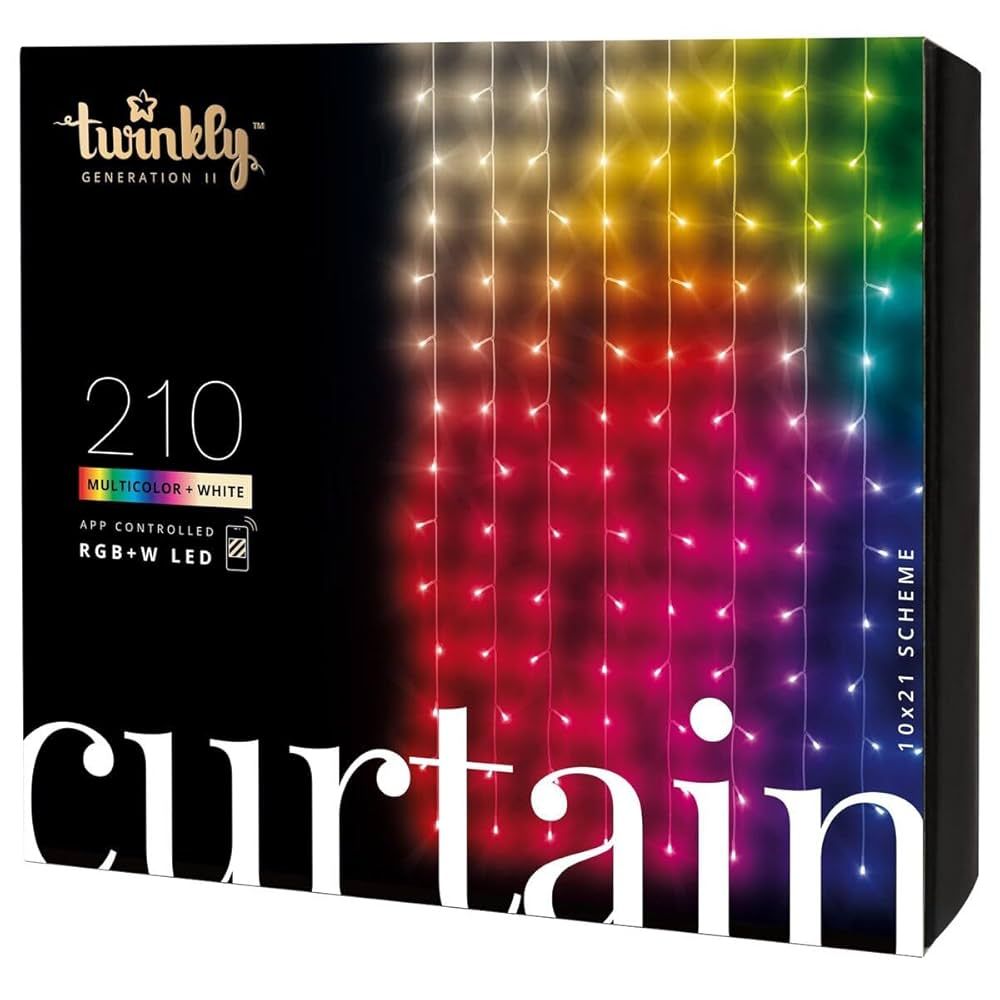 TWINKLY Curtain 210 (TWW210SPP-TEU) Intelligent LED Lights 210 LED RGB+W 2 1 m