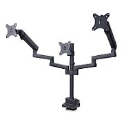 TRIPLE MONITOR DESK MOUNT/TO 27INCH SCREENS SPRING ARMS