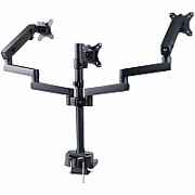 TRIPLE MONITOR DESK MOUNT/TO 27INCH SCREENS SPRING ARMS