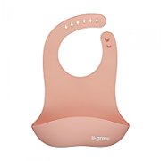 Set diversificare 5 piese silicon : baveta, bol, farfurie, lingurita si furculita, roz, U-Grow