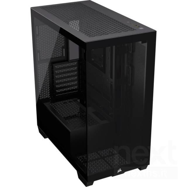 Carcasa CORSAIR 3500X Mid Tower NEGRU, Tempered Glass, Sloturi Expansiune 7 orizontal sau 4 vertical, Drive Bays: 2x3.5  2x2.5 , Format Placa De Baza Suportat: MIni-ITX, Micro-ATX, ATX, E-ATX, Lungime Maxima Placa Video: 410mm, Inaltime Maxima Cooler Procesor: 170mm