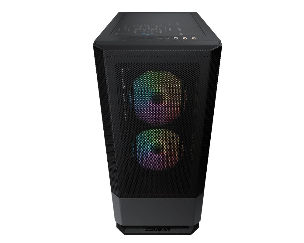 COUGAR | MX430 Mesh RGB Black | PC Case | Mid Tower / Mesh Front Panel / 3 x ARGB Fans / 4mm TG Left Panel
