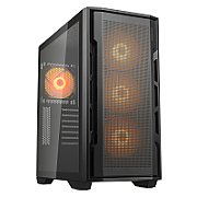 COUGAR | Uniface RGB Black | PC Case | Mid Tower / Mesh Front Panel / 4 x 120mm ARGB Fans / TG Left Panel / Black
