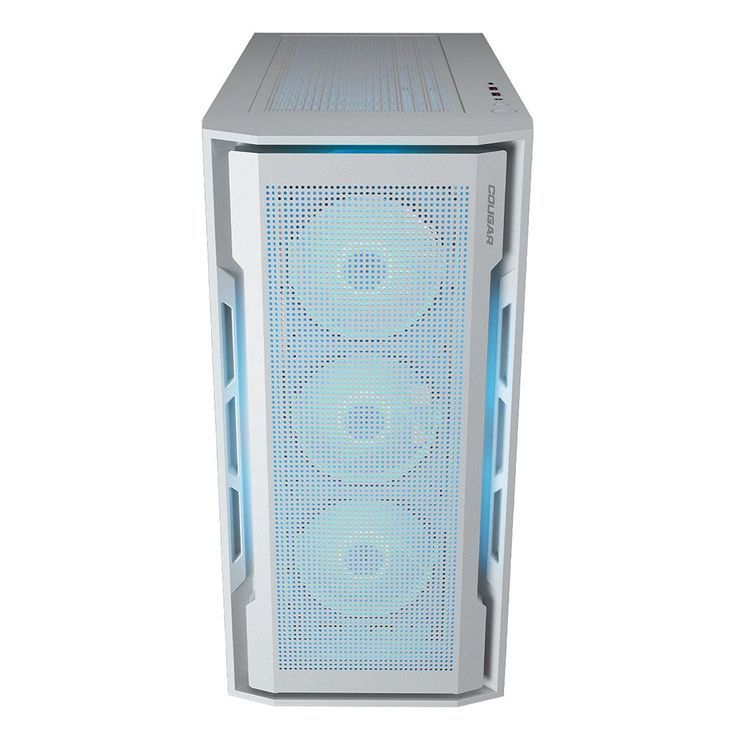 COUGAR | Uniface White | PC Case | Mid Tower / Mesh Front Panel / 2 x Fans / TG Left Panel