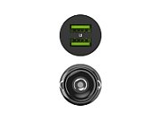 Green Cell GC CADM-GC-36AA - USB-Ladegeraet 36 W 2x USB-A schwarz Flashlight  GPS  Headphones  Mobile phone  Navigator  Other  Portable speaker  Power bank  Smartphone  Smartwatch  Tablet  Telephone  Universal Black Cigar lighter Fast charging Auto