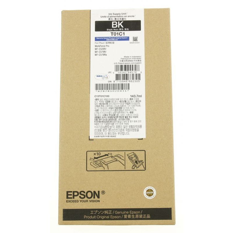 Cartus cerneala Epson EPSON C13T01C100 T01C100 ,Negru ,10 000 pagini ,Original (T01C100) 