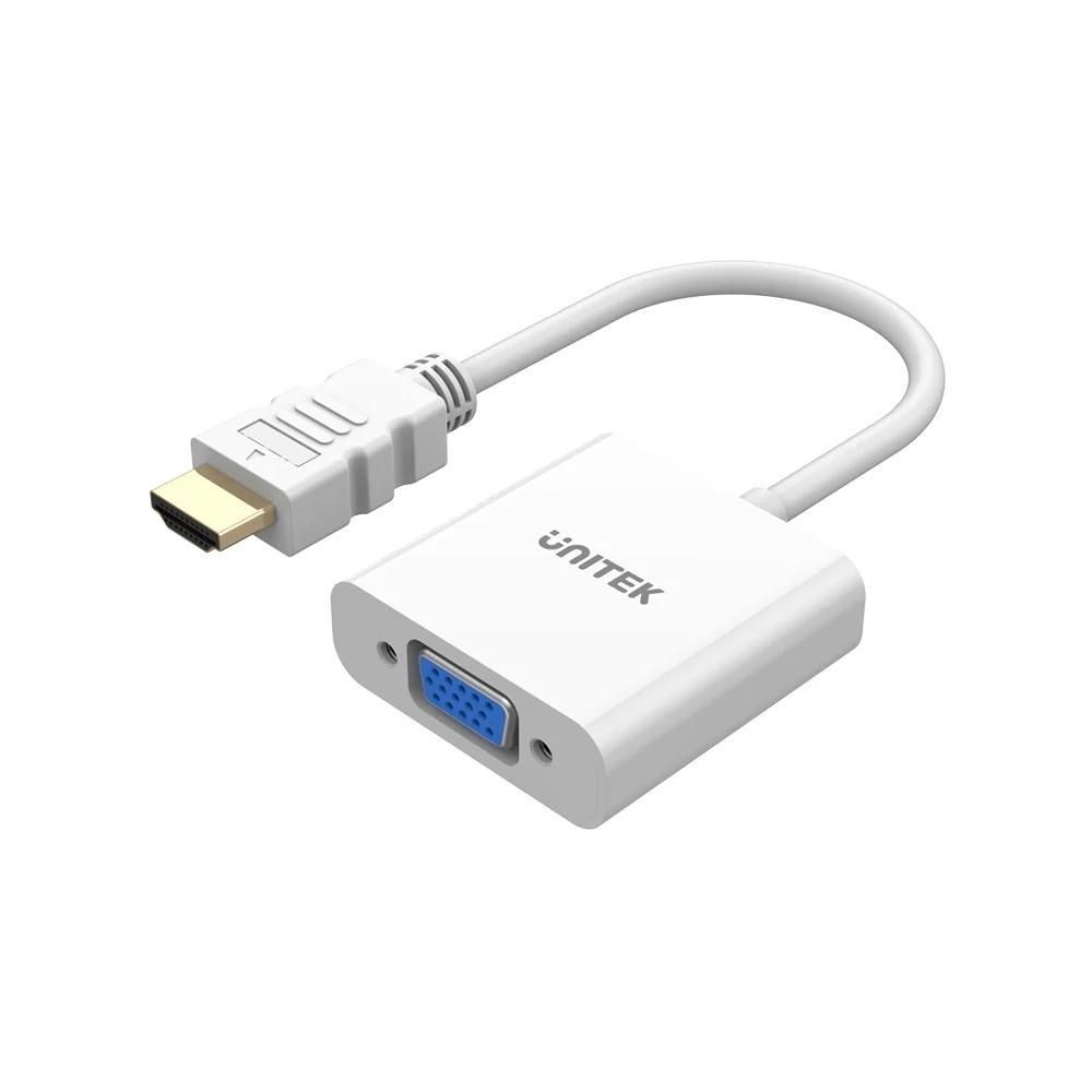 UNITEK ADAPTER HDMI - VGA  FULLHD 60HZ  WHT  M/F
