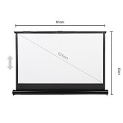 Maclean Portable Projection Screen  Compact  Desktop  40   16:9  MC-962