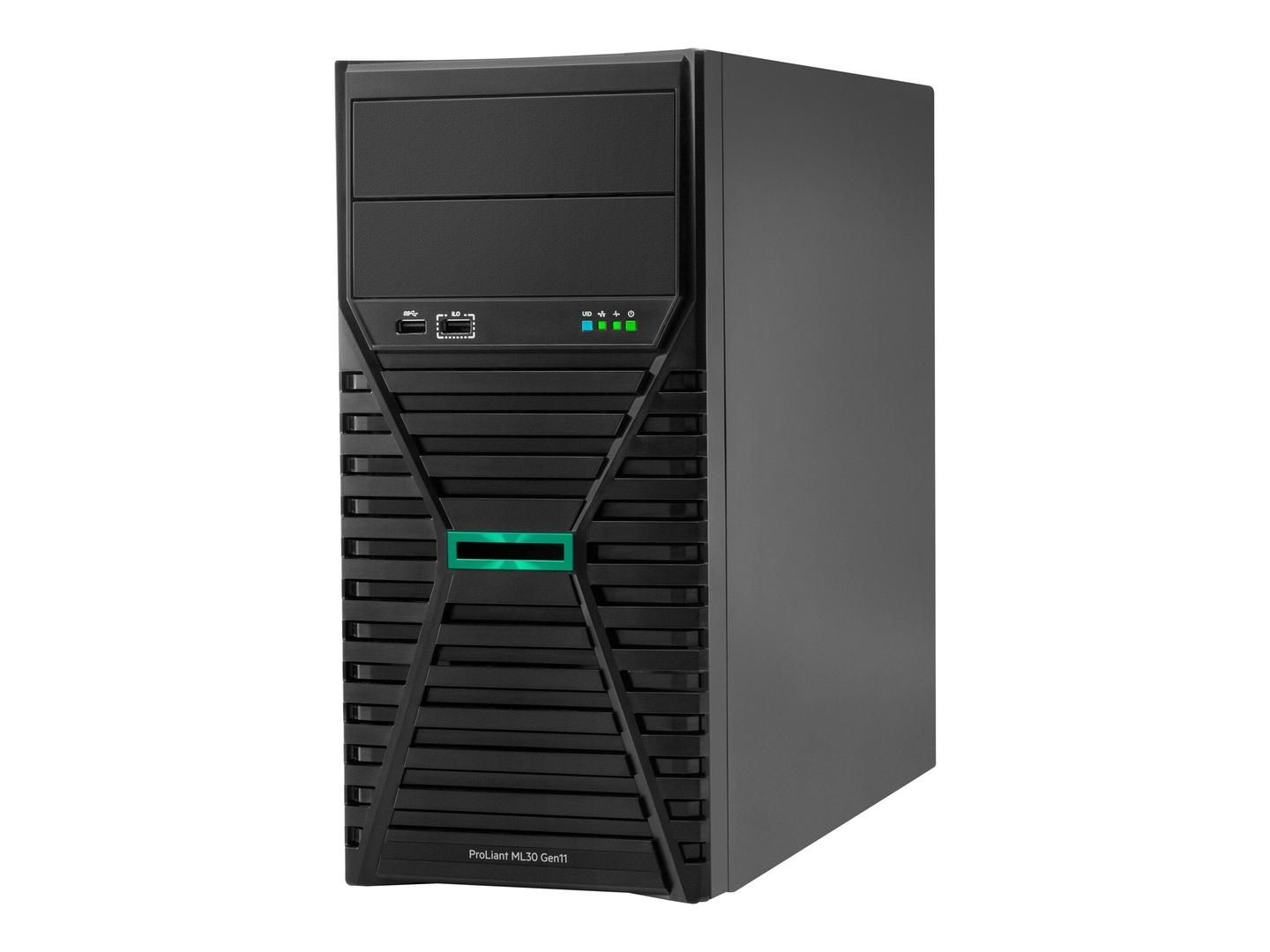 Server HPE ProLiant ML30 Gen11, Tower 4U, Intel Xeon E-2434 (4 C / 8 T, 3.4 GHz - 5.0 GHz, 12 MB cache, 55 W), 32 GB DDR5 ECC, 2 x 960 GB SSD, 800 W, Fara sistem de operare