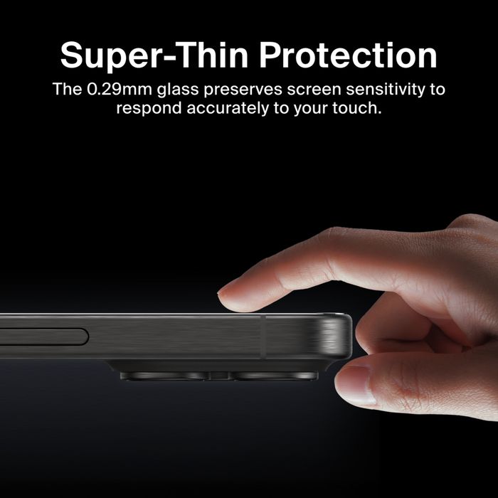 BELKIN SCREENFORCE INVISIGLASS/F/ IPHONE 16/15/14 PRO