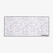 TOPOGRAPHIC WHITE, 90 x 40cm, baza cauciucata, suprafata textila, Alb