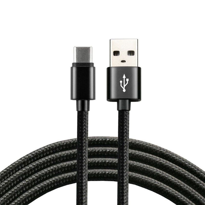 everActive cable USB-C 1m - Black  braided  quick charge  3A - CBB-1CB