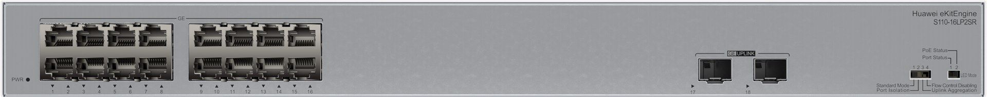 Switch Huawei S110-16LP2SR, 16 porturi 10 / 100 / 1000 MBs