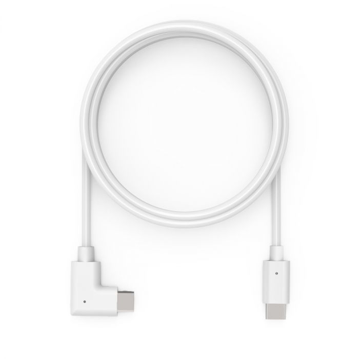 6FT USB-C TO USB-C 90-DEGREE/CABLE CHARGE AND DATA WHITE