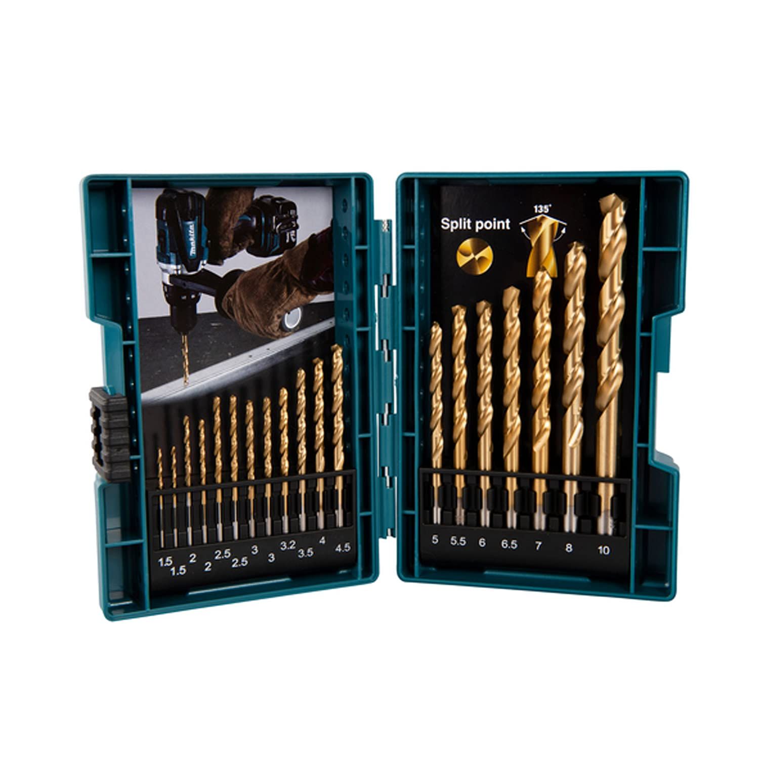 MAKITA ZEST. DRILL. TITANIUM HSS-G TIN 19pcs.
