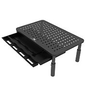 Maclean MC-946 Monitor Laptop Stand 13  - 32  3-Level Height Adjustment with Drawer up to 20kg Sturdy Vented