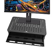 Maclean MC-946 Monitor Laptop Stand 13  - 32  3-Level Height Adjustment with Drawer up to 20kg Sturdy Vented