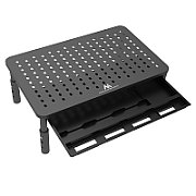 Maclean MC-946 Monitor Laptop Stand 13  - 32  3-Level Height Adjustment with Drawer up to 20kg Sturdy Vented