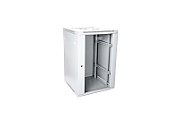 Wall-mounted network cabinet 19  21U rack 600x600  door glass  gray  unfolded  not folded  60kg