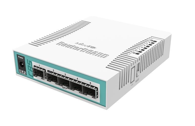 Switch Mikrotik CRS106-1C-5S, 4 porturi 10/100/1000 Mbps