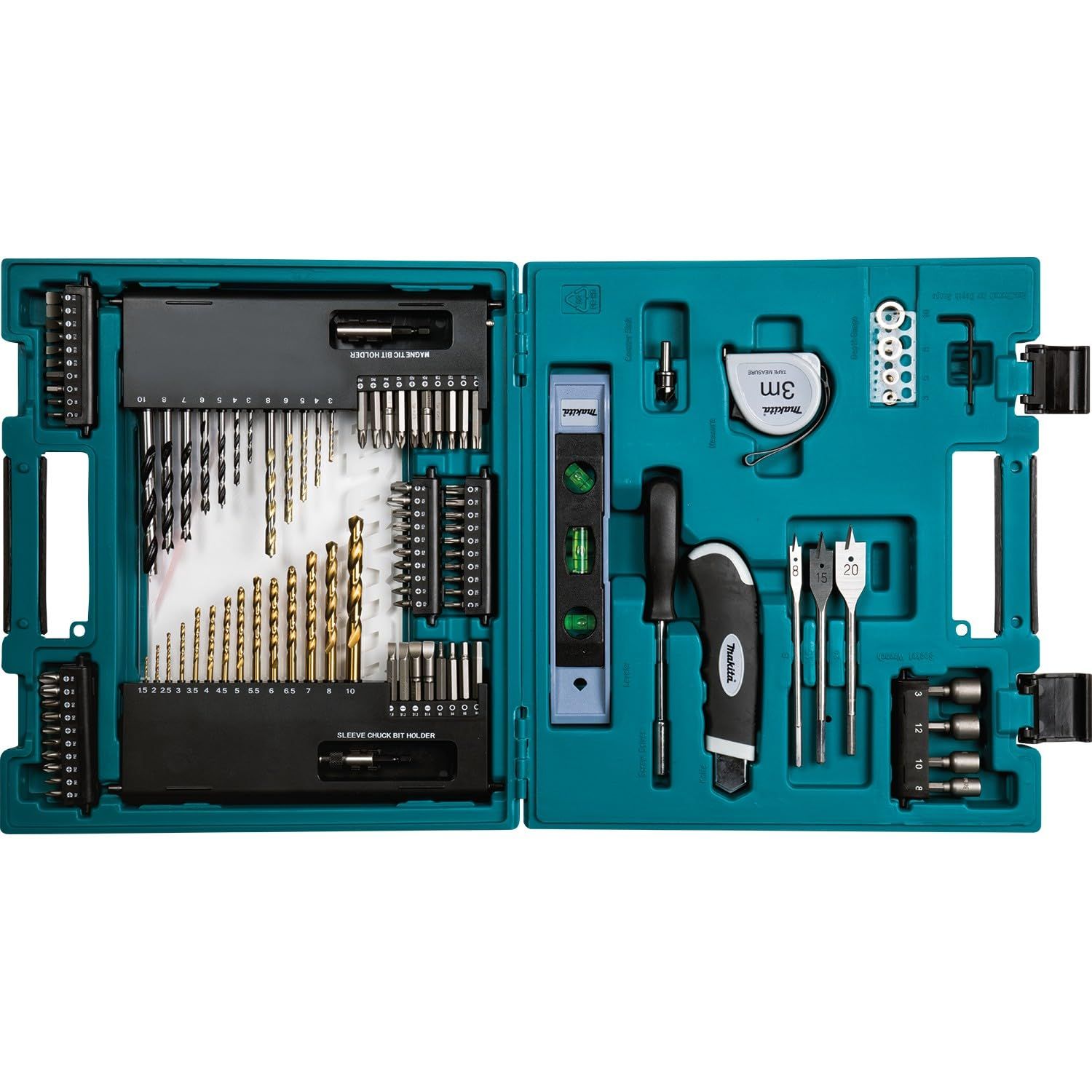 MAKITA ZEST. DRILL. AND BITS 104pcs. D-31778
