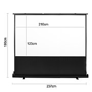 Maclean MC-964 portable projection screen  compact  floor  100   16:9