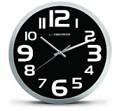 Esperanza EHC013K Wall Clock - Zurich - Black Quartz clock Oval Black  White