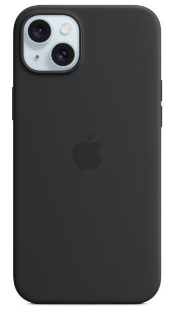 IPHONE 15 PLUS SILICONE CASE/WITH MAGSAFE - BLACK