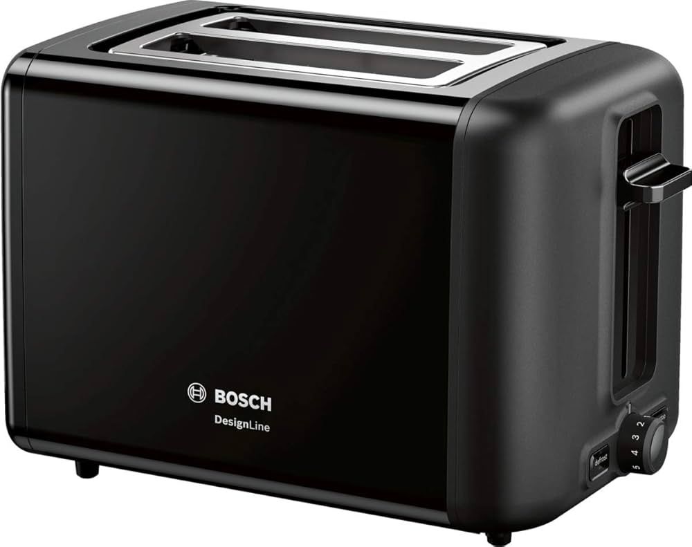 Bosch TAT6A513 toaster 2 slice(s) 800 W Black  Stainless steel