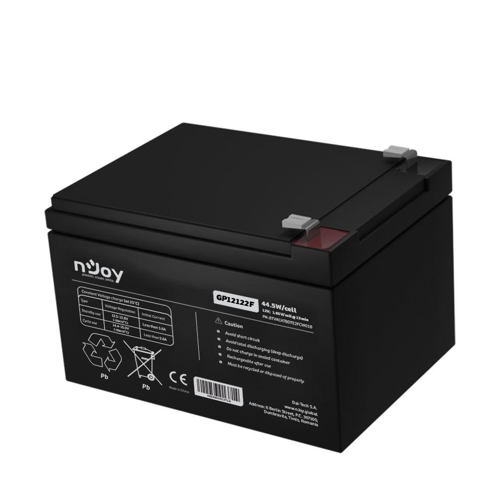 ACUMULATOR NJOY GP12122F 12V, 44W/cell, Copper, internal resistance 17 ohm,
