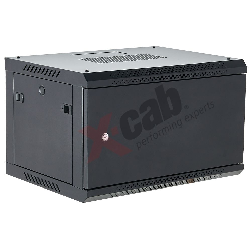 Cabinet metalic de perete 19”, tip rack wallmount, 12U 600x600 mm, Xcab M Negru