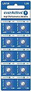 Mini alkaline batteries everActive G3 LR736 LR41 10 pcs