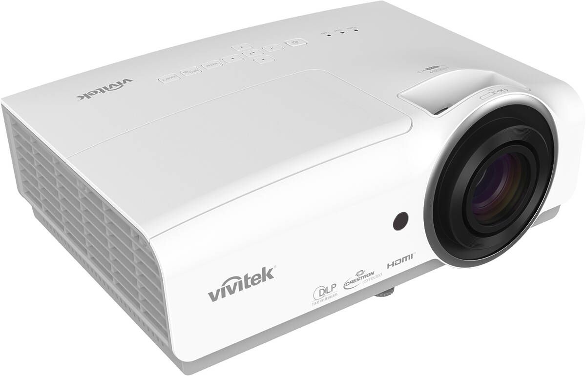 Videoproiector Vivitek DH856E-EDU, 1920 x 1080 pixeli, 16:9, 5000 lm, DLP, 5000 h, Fara Wi-Fi incorporat, Alb