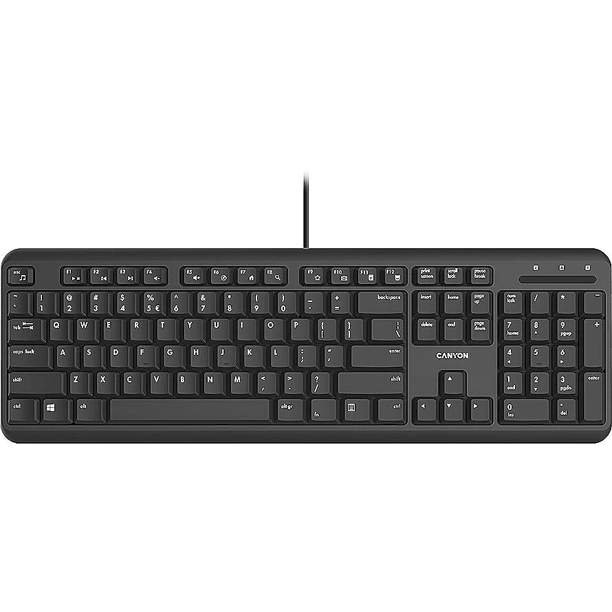 CANYON keyboard HKB-20 EN Velvet Wired Black