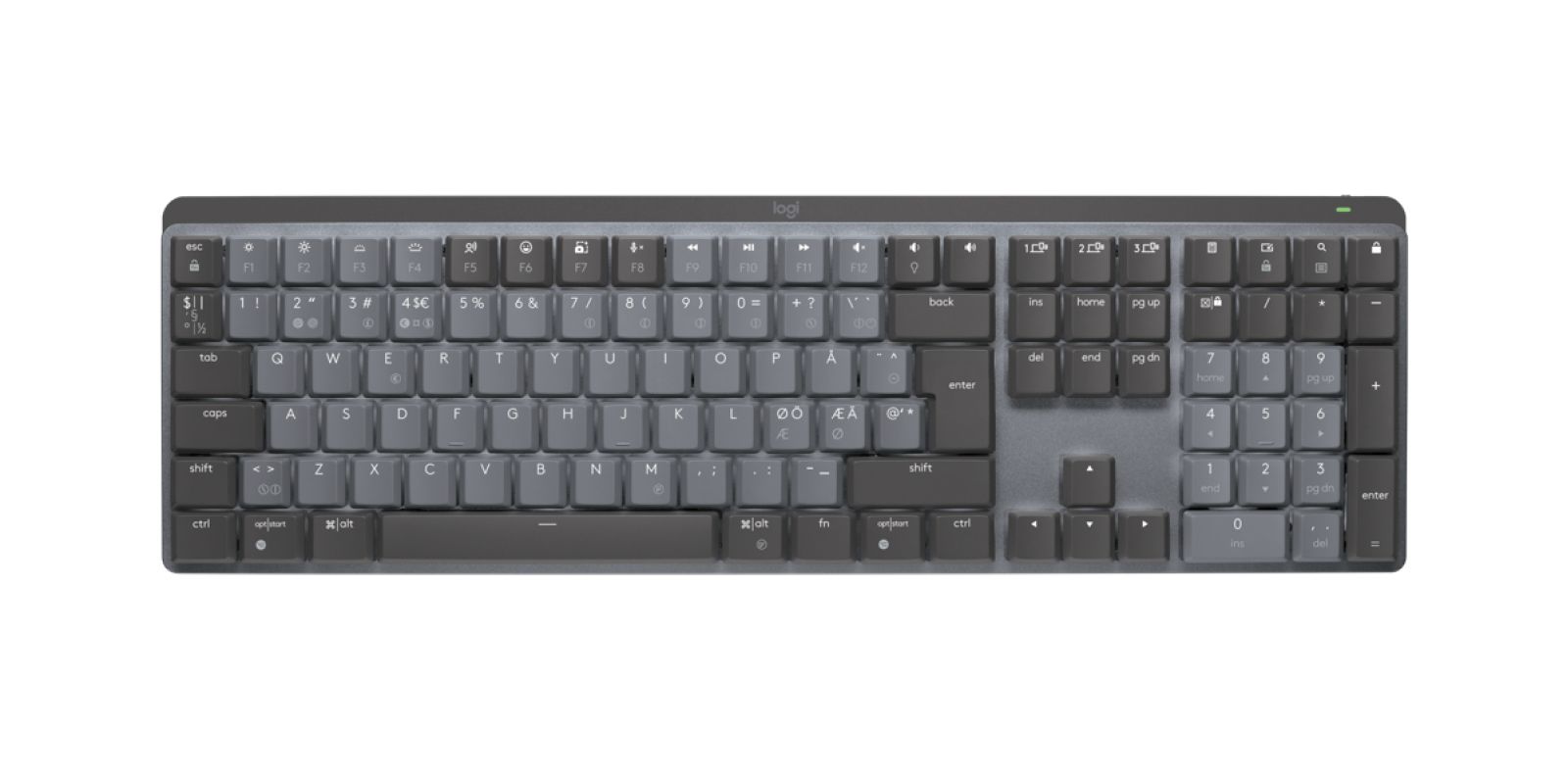 MX MECHANICAL WRLS ILLUM. KEYB/- GRAPHITE - PAN NORDIC TACTILE